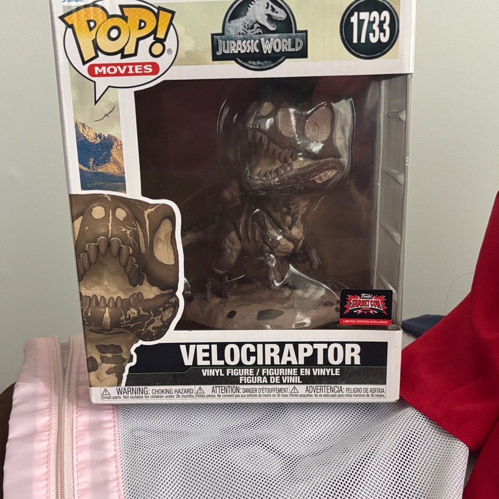 Funko Pop! Jurassic World Velociraptor Figure - Brown and Black